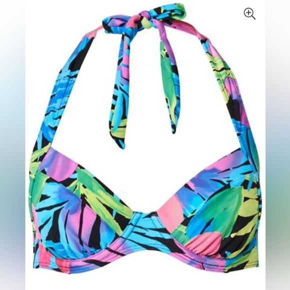 VENUS Jillian Underwire Tropical Print Bikini Top, size 34C/ 32D/ 36B - Picture 9 of 12